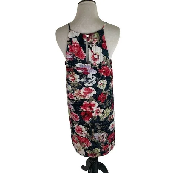 Simply Noelle Women's S/M Small Medium Knit Mini Dress Floral Print Sleeveless - Picture 5 of 7